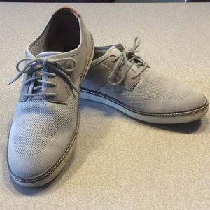 Johnson & Murphy Men’s Gray Knit Nubuck Shoe- 9.5